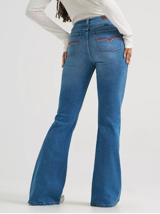 Wrangler Denim - WOMEN'S FIERCE FLARE EMBROIDERED JEAN Size 4/27